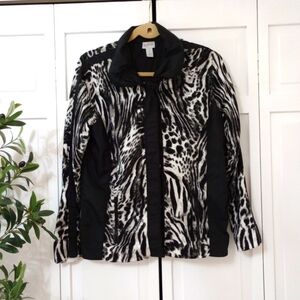 Zenergy by Chico's animal print jacket size 1/Small